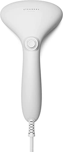Steamery Handheld Clothes Steamer Cirrus 2, 1500W, UK Plug, Stainless Steel Mouthpiece, 25 Second Fast Heat Up, Garment Wrinkles Remover, Grey - Grey