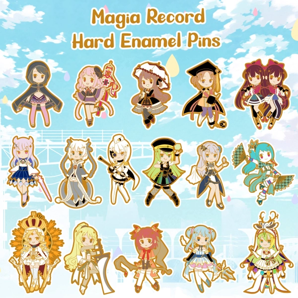 LIMITED Madoka Magica Magia Record Hard Enamel Pins - Holy Mami Alina Mitama Kanagi Kuroe Ui Touka Nemu Mifuyu Momoko Kaede Rena Sakurako