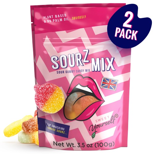 Assorted Gummy & Sour Sweet Snack Packs - 2 Pack Sour