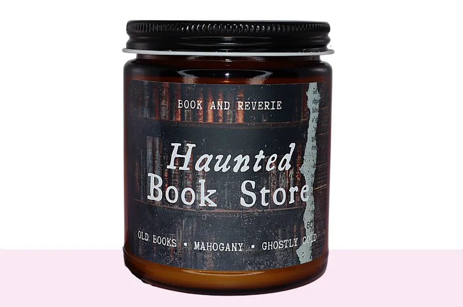 Haunted Book Store Candle