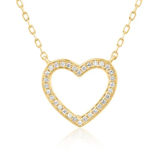 Gold heart necklace 