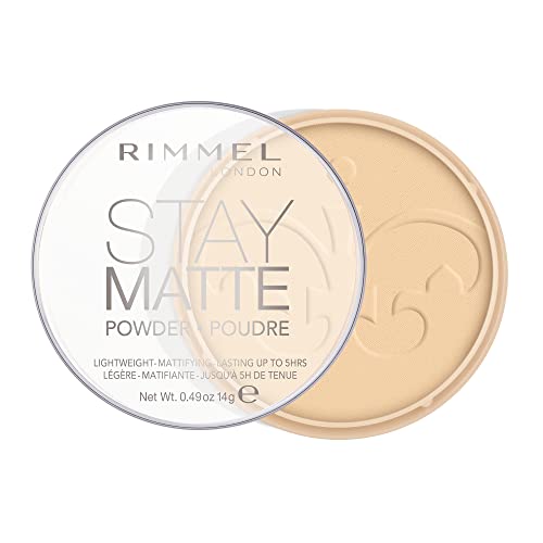 Rimmel Stay Matte Pressed Powder, Transparent, 14g - Transparent - 14 g (Pack of 1) - Single