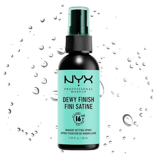 NYX Professional Makeup Setting Spray, Long Lasting Formula, Fixing, Lightweight, Vegan Formula, Dewy Finish, 60 ml - Single