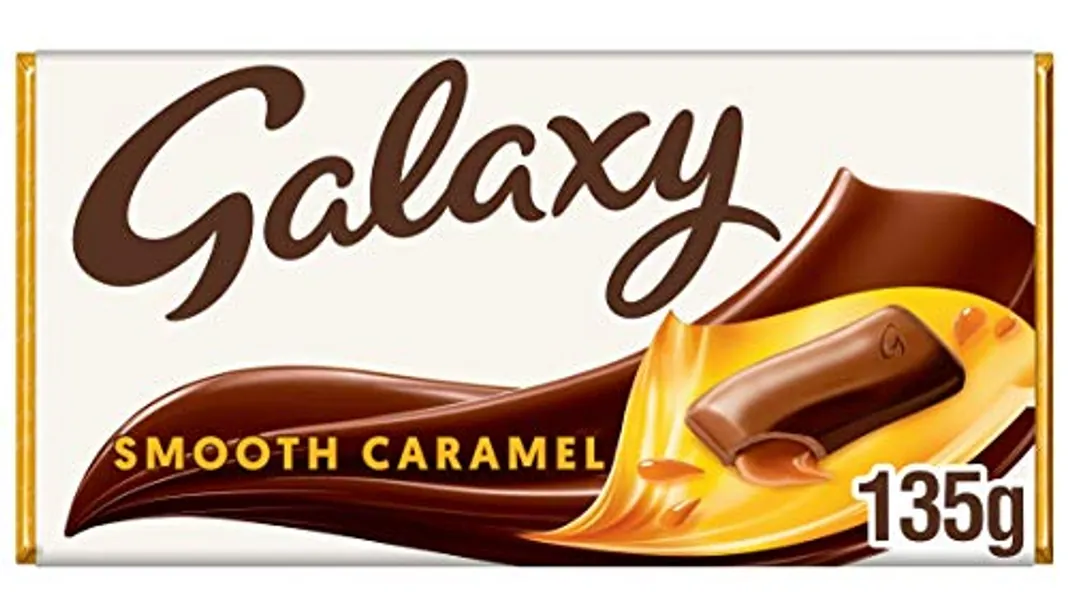 Galaxy Caramel Chocolate Block, Chocolate Gift, Milk Chocolate, Movie Night Snacks, 135g