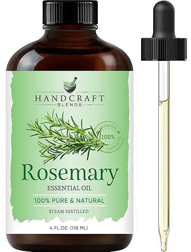 Rosemary Essential Oil - Huge 4 Fl Oz - 100% Pure and Natural - Premium Grade Essential Oil for Diffuser and Aromatherapy - Rosemary - 4 Fl Oz (Pack of 1)