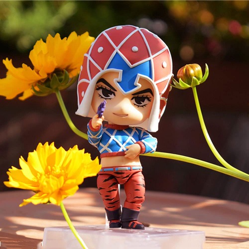 zhaotuoqp Movable Nendoroid Guīdo Mista Doll, from The JoJo's Bizarre Adventure, 3.9 Inches PVC Material, Including Base and Accessories Replaceable Expressions. Includes Smith-Wesson M10 Accessories - 