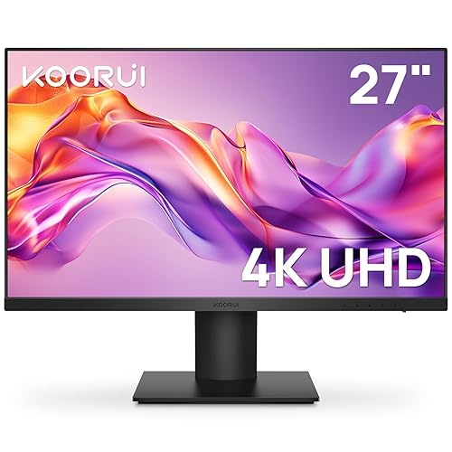 KOORUI 27 Inch 4K UHD(3840 * 2160) Monitor IPS Ultra-Thin Computer Monitor up to 70Hz with 90% DCI-P3 Displayport&HDMI VESA HDR10 (N07) - 27" UHD/IPS
