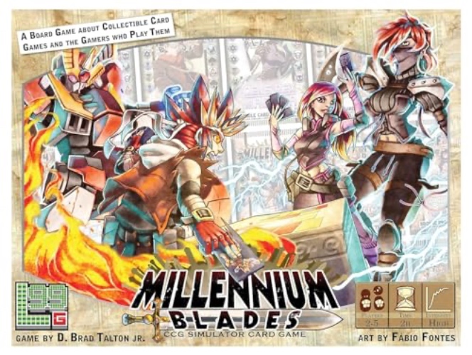 Level 99 Games Millennium Blades Board Game | CCG Simulator Game | Strategy Game for Adults and Kids | Ages 14+ | 2-5 Players | Average Playtime 120-180 Minutes | Made by Level 99 Games
