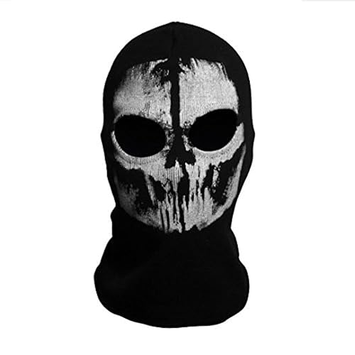 SzBlaZe Unisex Ghost Print Stocking Balaclava Mask Good For War Game Halloween Cosplay - Medium - Print-3