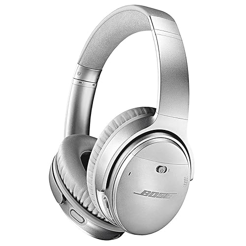 Bose QuietComfort 35 II Noise Cancelling Bluetooth Headphonesâ€” Wireless, Over Ear Headphones with Built in Microphone and Alexa Voice Control, Silver - Silver