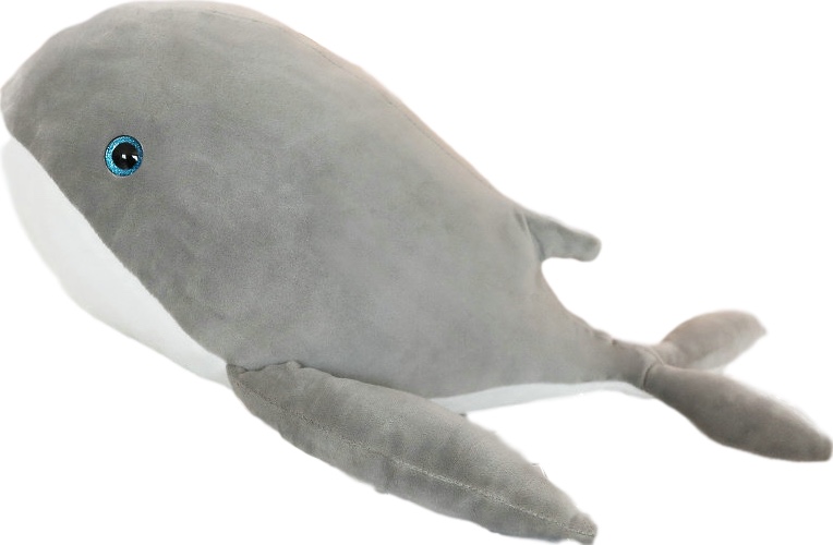 Gargantuan Whale (3 COLORS, 4 SIZES) - Gray / 47" / 120 cm