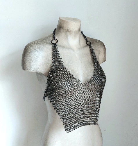 Gunmetal Chainmail Top | 38" Medium