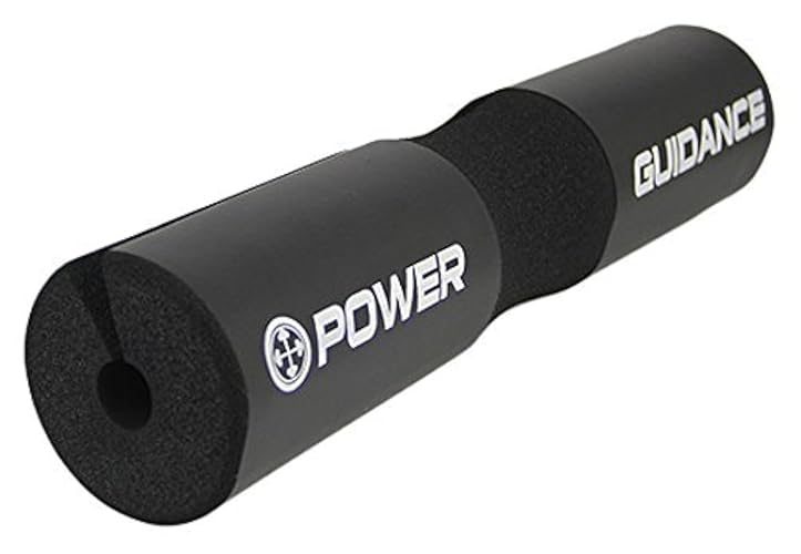 POWER GUIDANCE Barbell Squat Pad - Neck & Shoulder Protective Pad - Great for Squats, Lunges, Hip Thrusts, Weight Lifting & More - Fit Standard and Olympic Bars Perfectly - Black