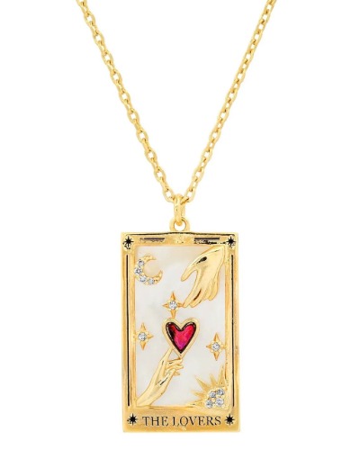 The Lovers Tarot Card Necklace | Default Title