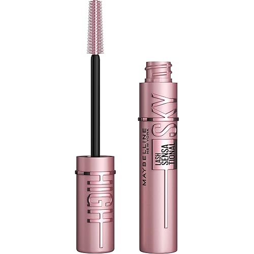 Maybelline Lash Sensational Sky High Washable Mascara Makeup, Volumizing, Lengthening, Defining, Curling, Multiplying, Buildable Formula, Blackest Black, 1 Count - BLACKEST BLACK - 0.24 Fl Oz (Pack of 1)