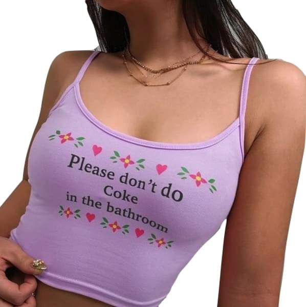 "Say No to Coke Tank" - Purple / S