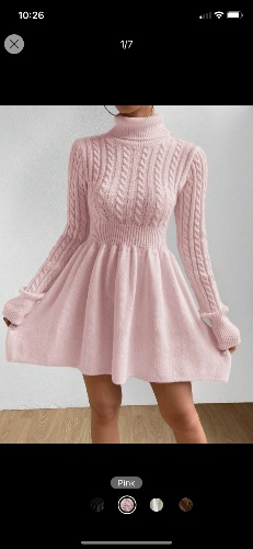 Pink winter dress