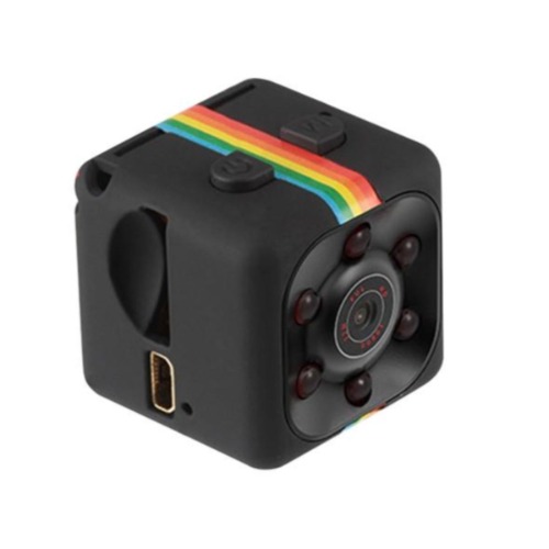 Portable Mini Camera with 1080P Night Vision Capability - Black