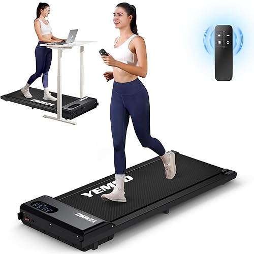 Walking Pad, Walking Pad Treadmill 330 lb Capacity，3 in 1 Portable Under Desk Treadmill for Home and Office with Remote Control, LED Display - 01 Pad-Black - Black