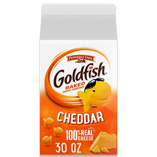 Goldfish Cheddar Crackers, Snack Crackers, 30 oz carton - Cheddar Bulk