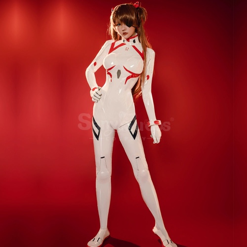 Anime Rebuild of Evangelion Cosplay Asuka Langley Soryu Battlesuit Cosplay Costume - S
