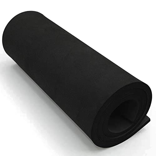 Black Eva Foam Cosplay Sheets roll,Premium eva Craft Foam 10mm Thick,13.9" x 39", High Density 86kg/m3 for Cosplay Costume, Crafts, DIY Projects by MEARCOOH - Black - Thickness-10mm
