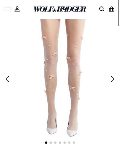 Velvet Bow Pearl Tight - Pink/White