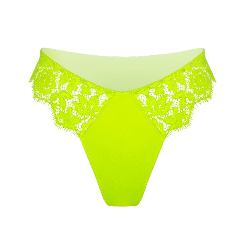 Frisson Hi Leg Panty Acid Green - XXL/1X / Acid Green