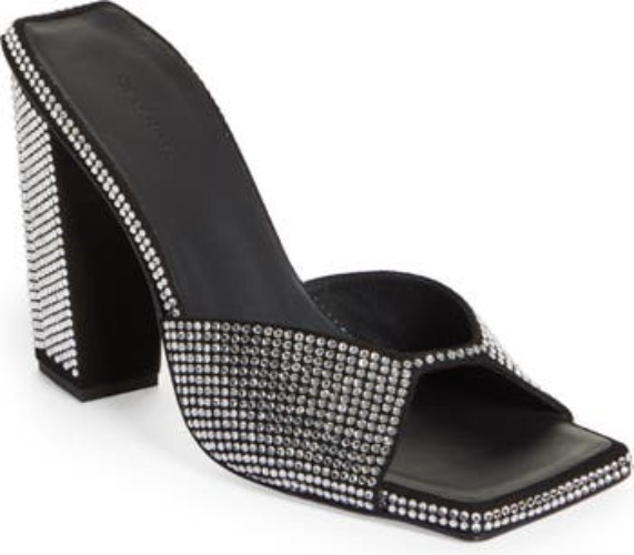 Rosie Crystal Block Heel Slide Sandal