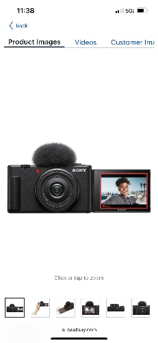 Sony - ZV-1F Vlog Camera for Content Creators and Vloggers - Black