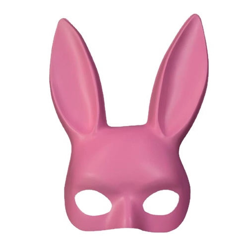 BOICXM Bunny Mask, Pink Bunny Mask Women Masquerade Rabbit Mask Long Ears Rabbit Bunny Party Mask for Halloween Easter Eve Party Costume Accessory, M