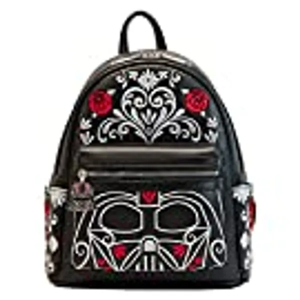 Loungefly Star Wars Darth Vader Floral Embroidered Cosplay Womens Double Strap Shoulder Bag Purse, Multi, One Size