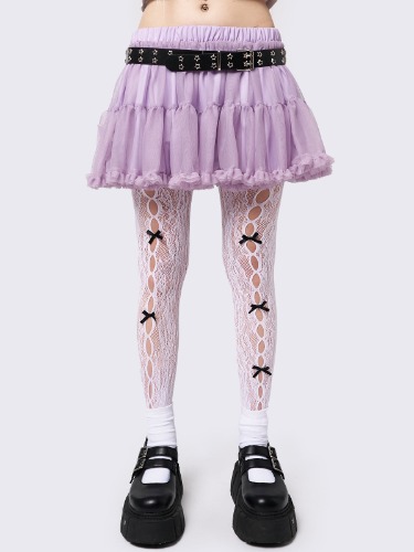 Lila Chiffon Tutu Mini Skirt 