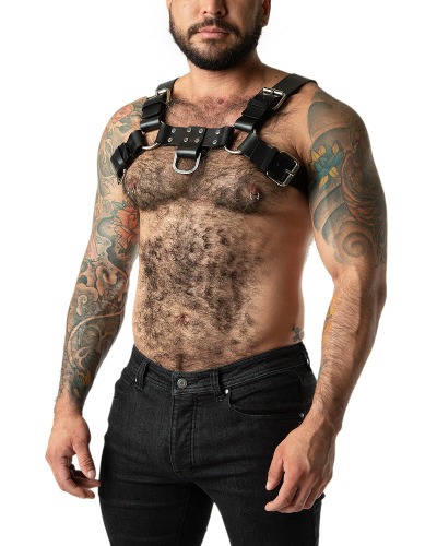 Anvil Leather Bulldog Harness | Black / L/XL