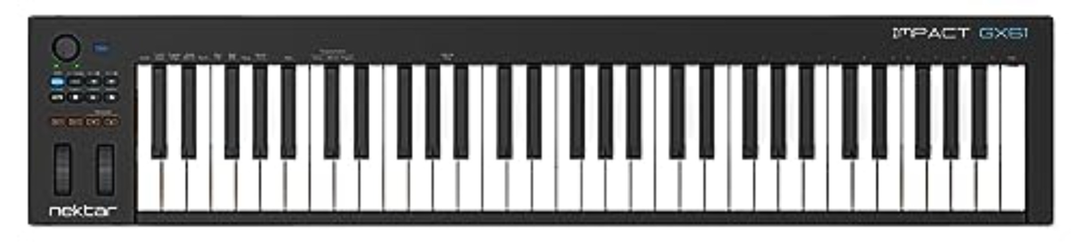Nektar GX61 Impact USB MIDI Keyboard Controller with Nektar DAW Integration, Black - Single