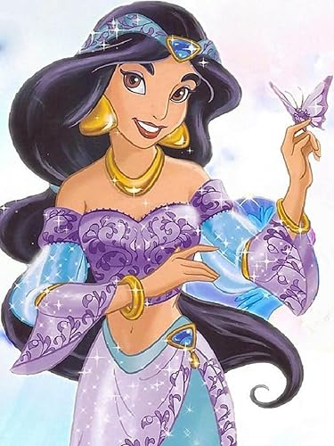 PALODIO 5D DIY Diamond Art Kits for Adults Princess, Diamond Painting Cartoons Girl, Paint by Numbers Full Round Drill Cross Stitch Crystal Rhinestone Home Wall Decoration 12x16 inch-10