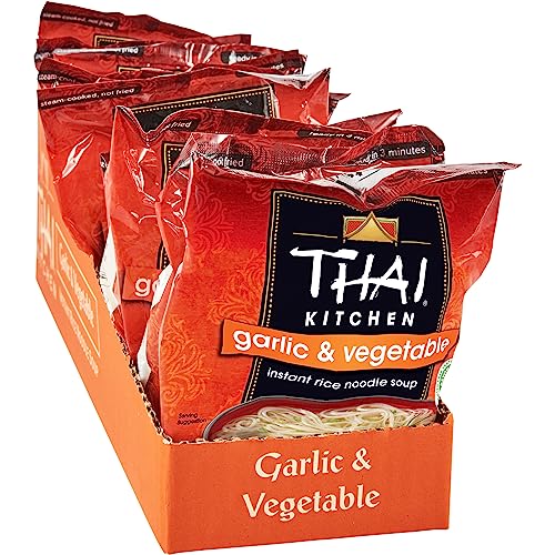 Thai Kitchen Gluten Free Garlic & Vegetable Instant Rice Noodle Soup, 1.6 oz (Pack of 12) - Garlic and Vegetable