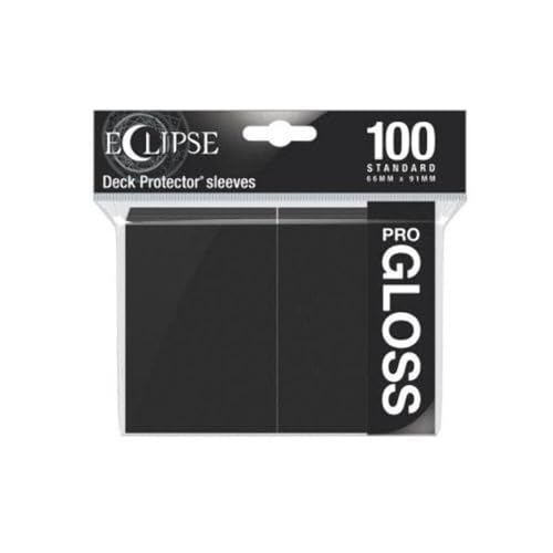 Ultra Pro E-15601 Eclipse Gloss Standard Sleeves (100 Pack) -Jet Black - Jet Black