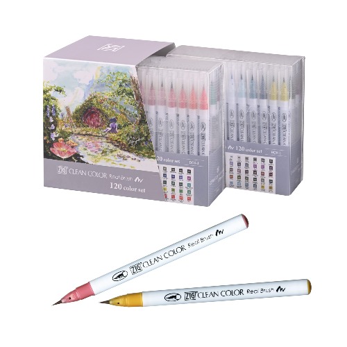 Kuretake Zig CLEAN Color Real Brush, 120 Color Set - 120 Stück (1er Pack)