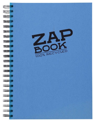 Clairefontaine 8354C Skizzenblock Zap Book (mit Doppelspiralbindung, DIN A4, 21x29,7 cm, blanko, 160 Blatt, 80 g) farblich sortiert - mit Spiralbindung A4 (21x29,7 cm)
