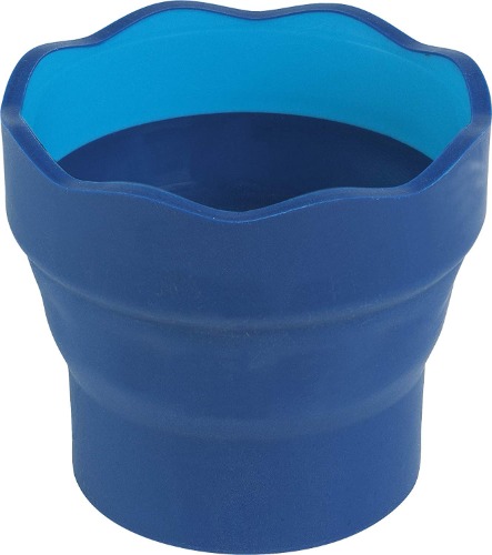 Faber-Castell 181540 Creative Studio Wasserbecher Clic & Go, blau - Blau