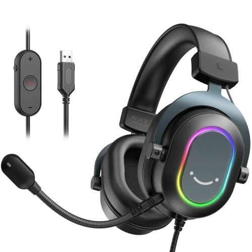 Dragon 6 Dynamic RGB Gaming Headset with Mic Over-Ear Headphones