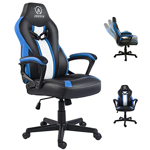 Gaming Chair, Gamer Chair for Adults Teens JOYFLY Silla Gamer Computer Chair Racing Ergonomic PC Office Chair （Blue） - Blue