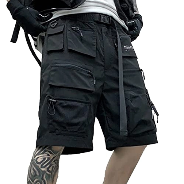 XYXIONGMAO Cyberpunk Shorts Hip Hop Sweatpants Techwear Overalls Slacks Athleisure Men's Tactical Cargo Streetwear Pants