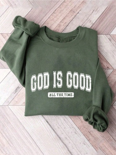 INAWLY God Is Good Sweatshirt, God Is Good Crewneck Sweater, Christian Sweatshirt, Christian Crewneck, Comfortable Colorful Christian T-Shirt, Christian Gift,Long Sleeve Tops