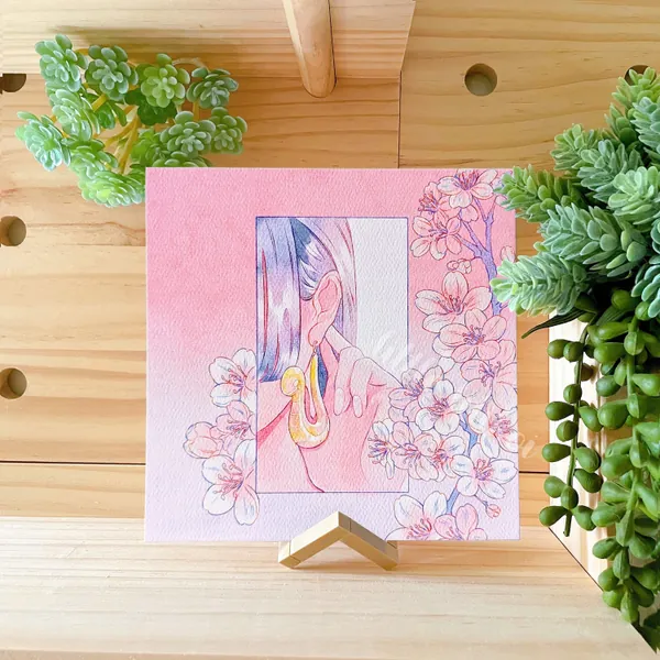 The Empress Art Print  |  6" x 6" Size | Whimsical Illustration on Textured Cotton Paper