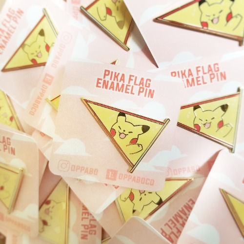 Pikachu Flag Enamel Pin | Pokémon Pins - Grade A