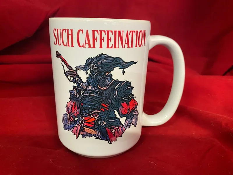 FFXIV Coffee Mug Gaius "Such Caffeination", FF14 Mug Gaius Meme Coffee Cup, Such Devastation Gaius Quote Funny Mug, Game Memes, FF14 Gift