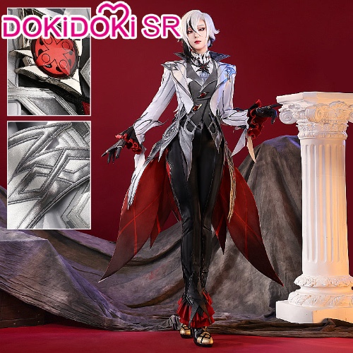 DokiDoki-SR Game Genshin Impact Fontaine Fatui Harbinger Cosplay The Knave Arlecchino Costume | S-PRESALE