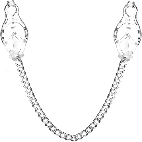 Clover Nipple Clamps with Chain,Nipple Clamps for Sex Pleasure Breast Nipple Clamps with Metal Chain for Adults Couple Role Play Game,Nipple Clamps Sex Toys for Couples Sweater Yoga V8